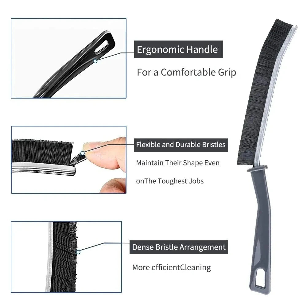 Fugenbürste für Fliesen, Fenster & Küche – Steife Nylonborsten (1er, 3er, 5er Set)