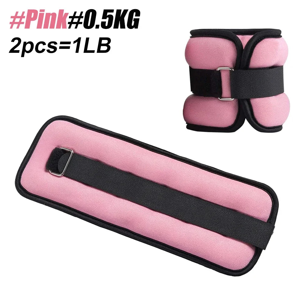 Knöchelgewichte (1 Paar) – Verstellbar für Knöchel, Handgelenk & Bein | 0,5 kg / 1 kg