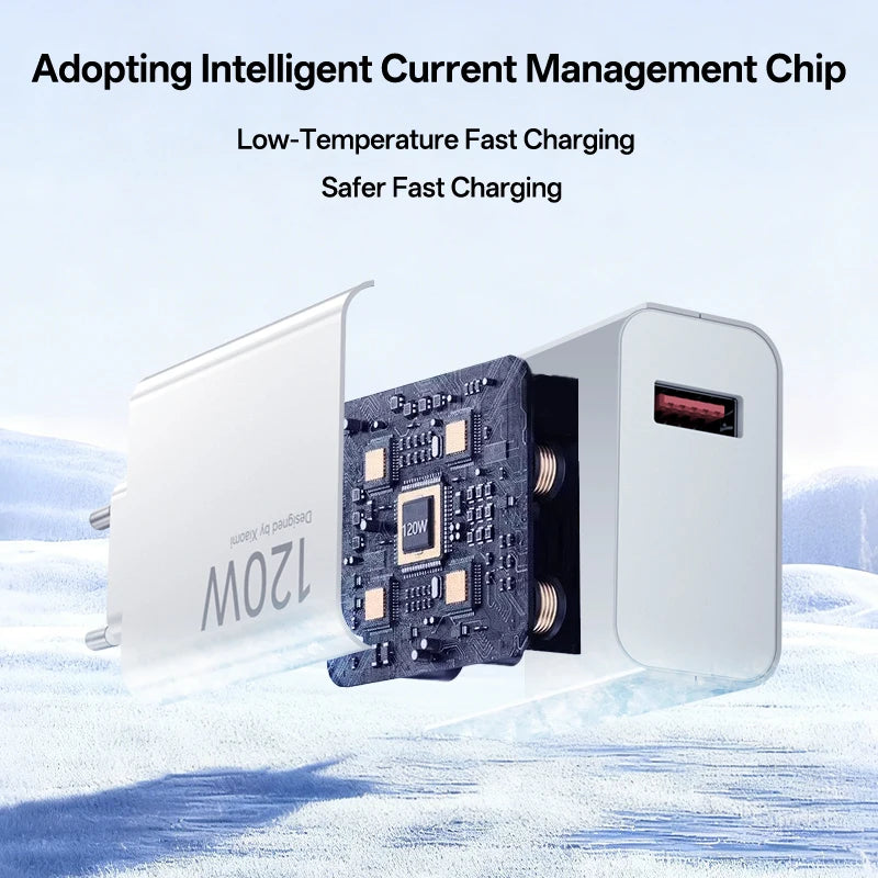 Xiaomi Original 120W HyperCharge Ladegerät – EU/US, 6A USB-C Kabel, für Xiaomi, Redmi, Poco & Black Shark