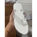 Herren Strandsandalen mit roter Sohle – Modische Leder Flip Flops