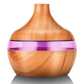 Elektrischer Aroma Luftbefeuchter aus Holz – Ultraschall, 300ml, ätherische Öle, für Zuhause