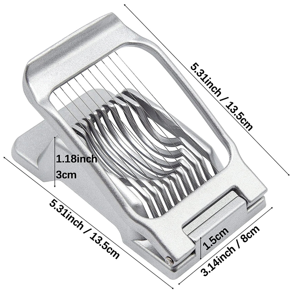 Multifunktionaler Eierschneider aus Aluminiumlegierung – Eierteiler & Gemüse-Slicer