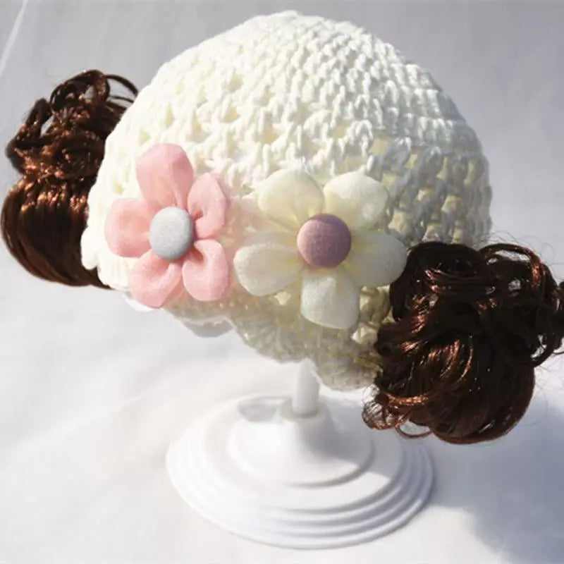Baby Strickmütze mit Schleife – Handgemachter Turban für Mädchen (0–12 Monate)