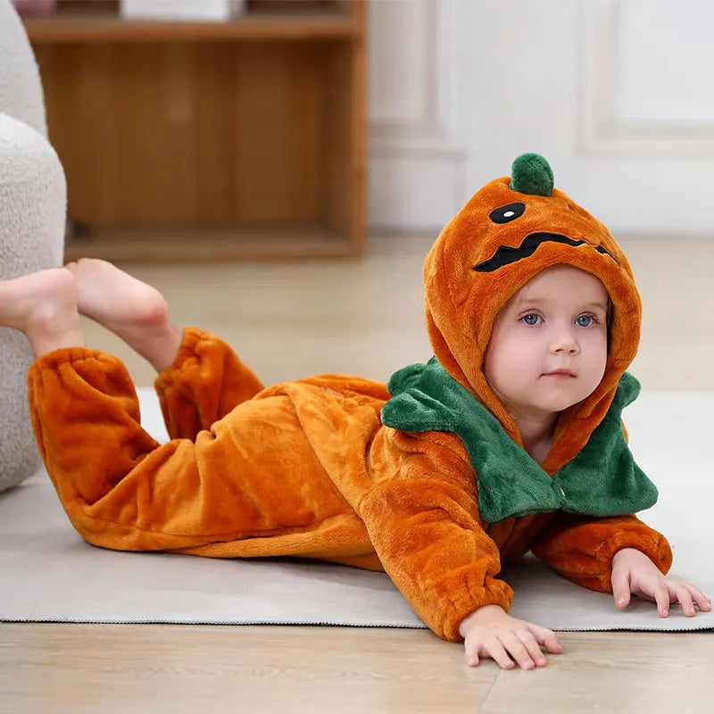 Baby Tier-Jumpsuit Strampler – Cosplay Kostüm für Kleinkinder, Flanell, Unisex (2–36 Monate)