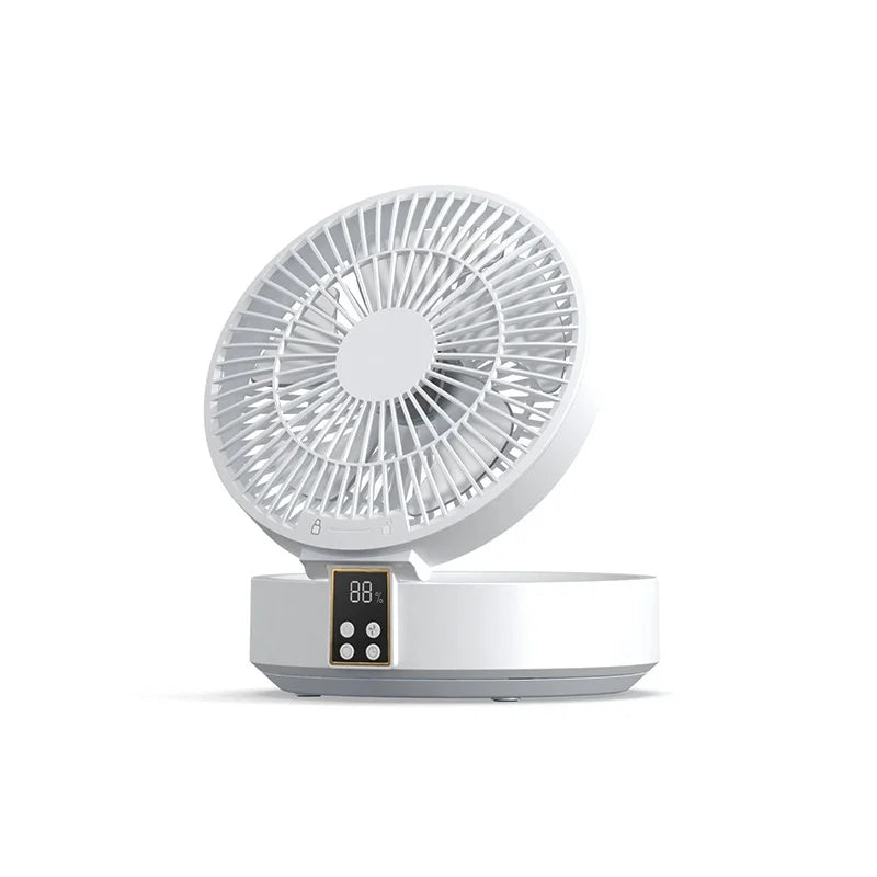 Faltbarer USB-Ventilator mit Fernbedienung – Wand & Tisch, Nachtlicht