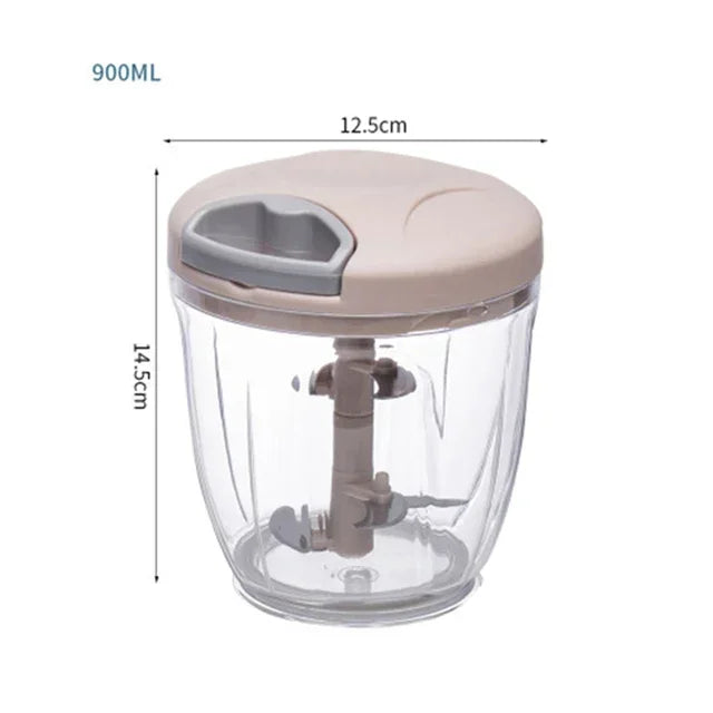 Manueller Knoblauch-Zerkleinerer & Gemüsehacker – 500 ml & 900 ml