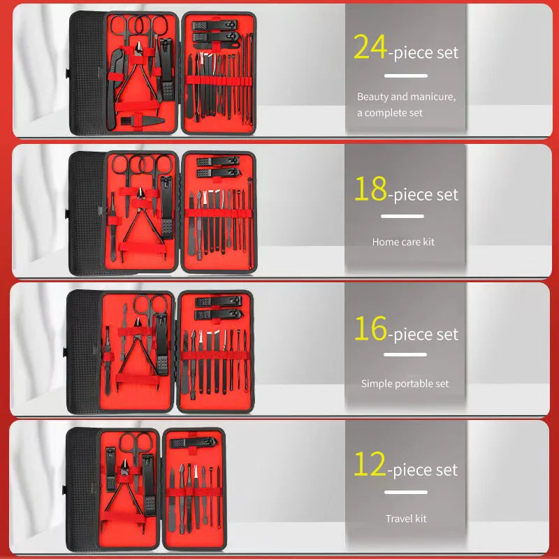 Nagelknipser Set – Maniküre & Pediküre Werkzeug-Set aus Edelstahl, 4–24 teilig