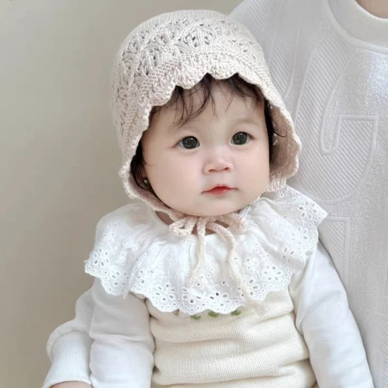 Baby Strickmütze mit Schleife – Handgemachter Turban für Mädchen (0–12 Monate)