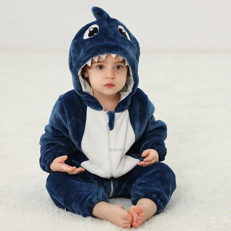 Baby Tier-Jumpsuit Strampler – Cosplay Kostüm für Kleinkinder, Flanell, Unisex (2–36 Monate)