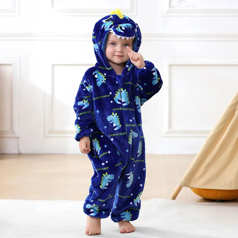 Baby Tier-Jumpsuit Strampler – Cosplay Kostüm für Kleinkinder, Flanell, Unisex (2–36 Monate)