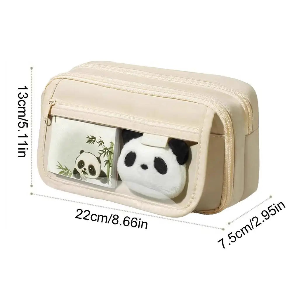 Panda Federmäppchen – Großes Fassungsvermögen, Reißverschluss-Etui für Stifte & Schreibwaren