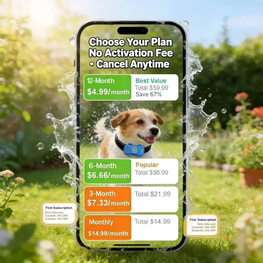 GPS Haustier-Tracker 4G – Echtzeit-Ortung für Hunde & Katzen, integrierte SIM, IP67, WLAN-Modus