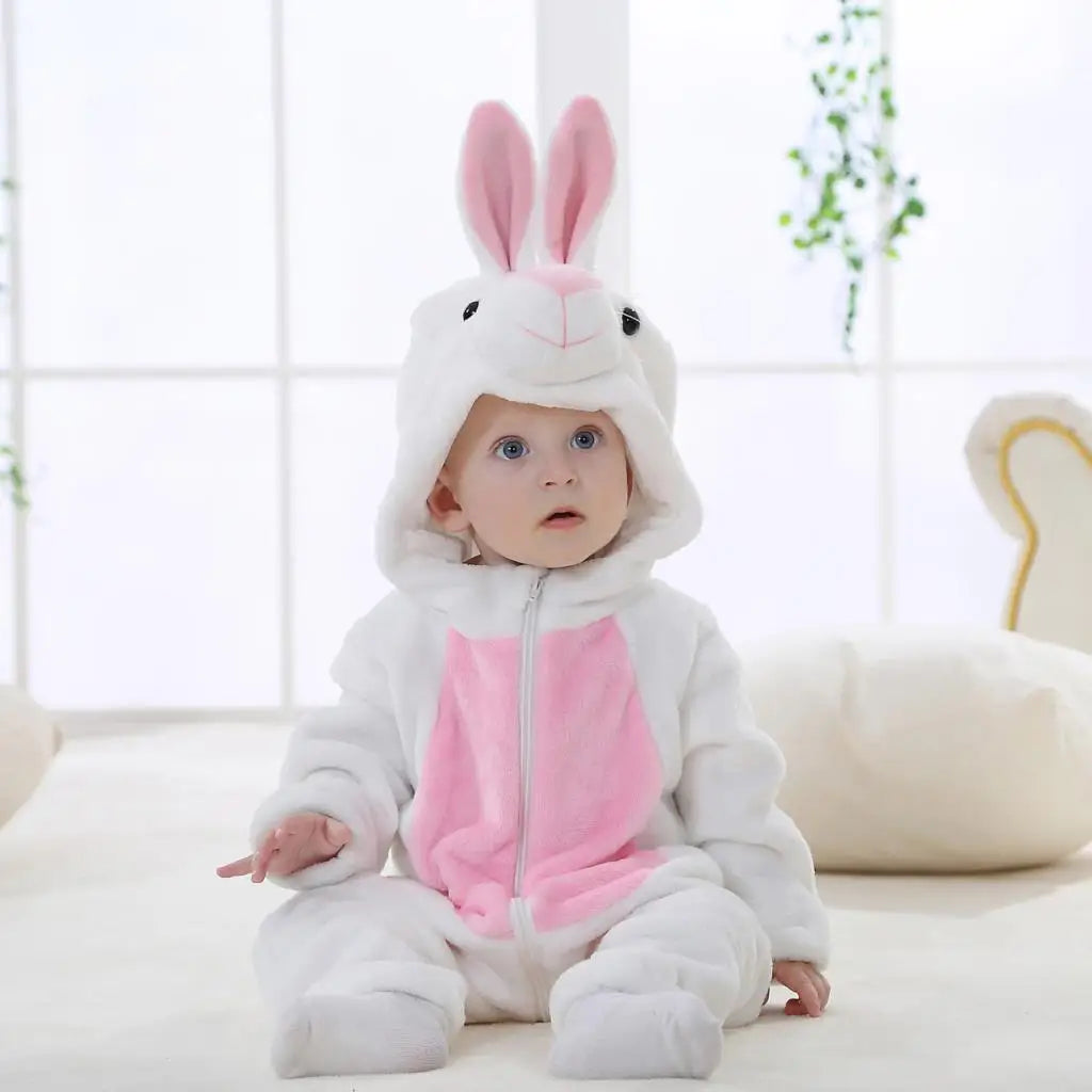 Baby Tier-Jumpsuit Strampler – Cosplay Kostüm für Kleinkinder, Flanell, Unisex (2–36 Monate)