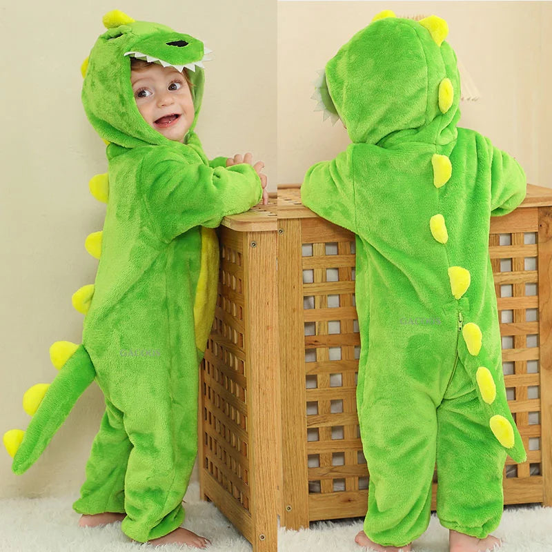 Baby Tier-Jumpsuit Strampler – Cosplay Kostüm für Kleinkinder, Flanell, Unisex (2–36 Monate)