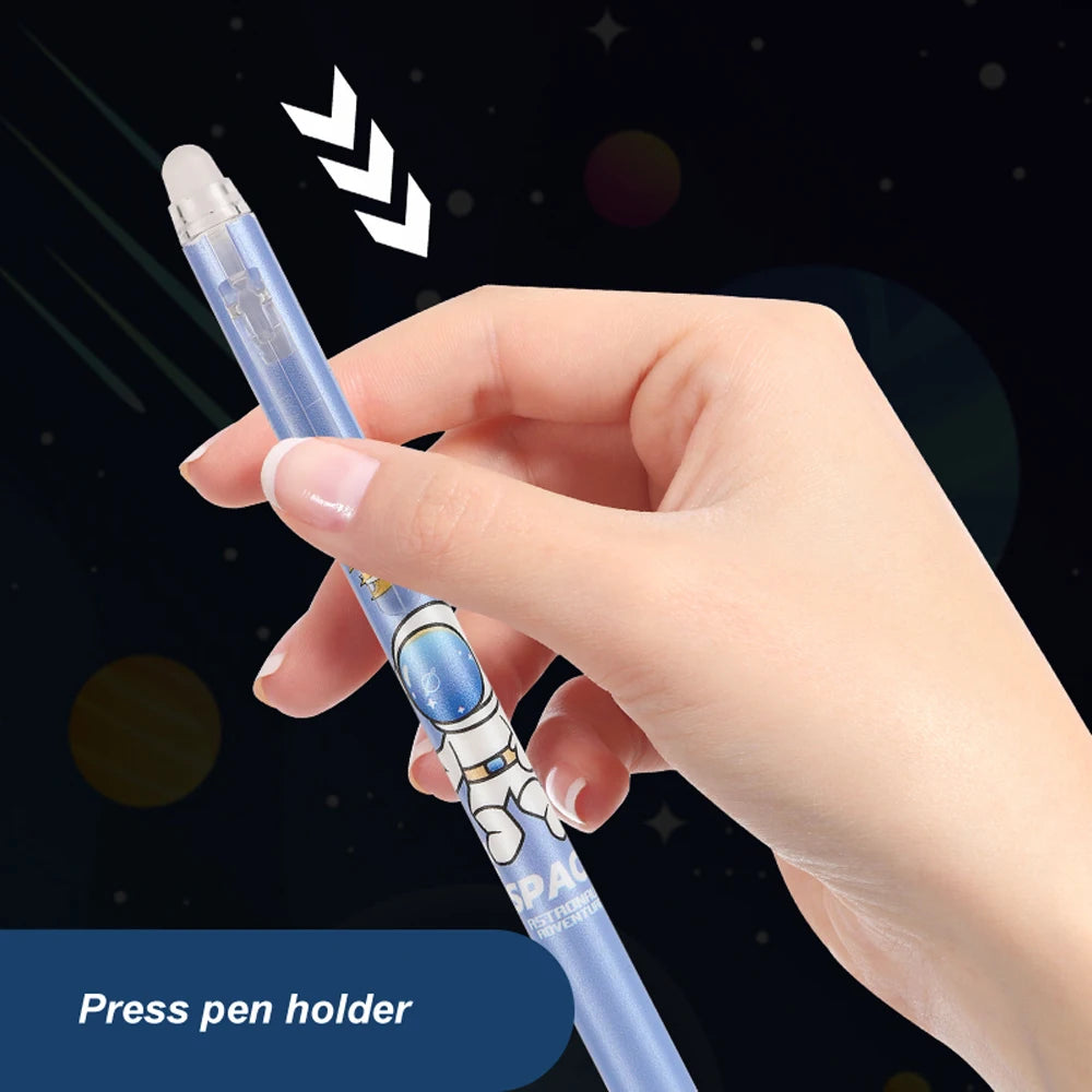 Astronaut Radierstift 6er-Set – 0,5 mm Gel-Tintenstift, ausradierbar, für Schule & Büro