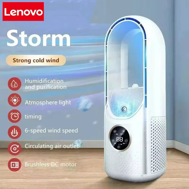 Lenovo Klingelloser USB-Ventilator – 6 Stufen mit Luftbefeuchter