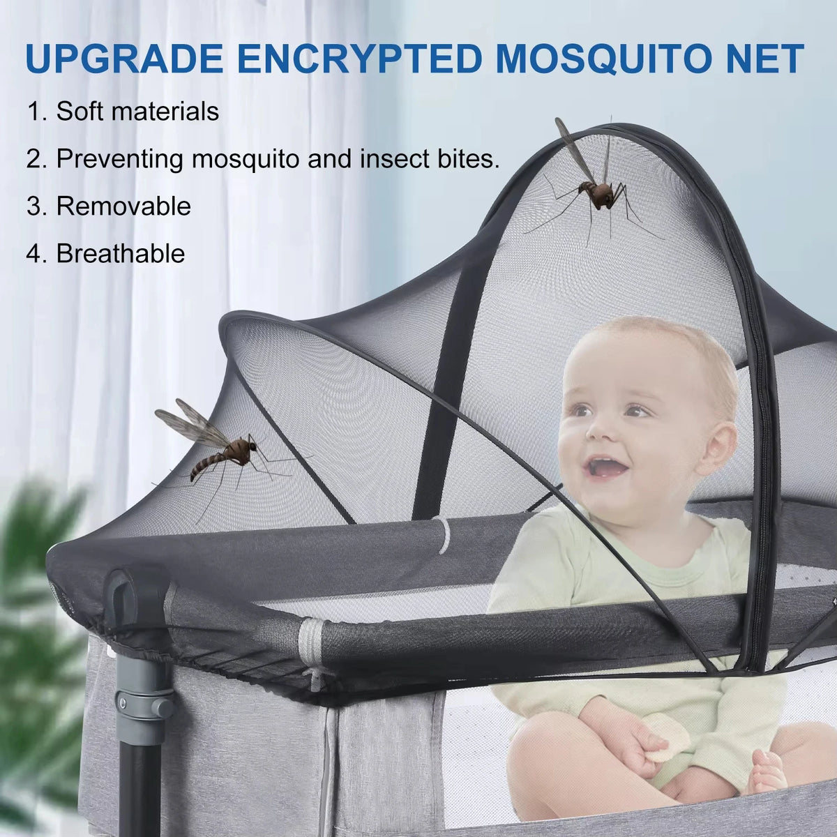 Baby Moskitonetz für Kinderbett – Faltbar, tragbar, Ganzjahresschutz (S/M/L)