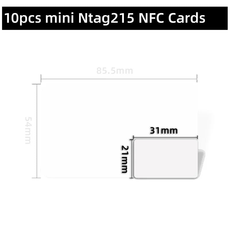 NFC NTAG215 Karten & Sticker – 13,56 MHz, 504 Bytes, für iOS Shortcuts, Huawei Share & mehr