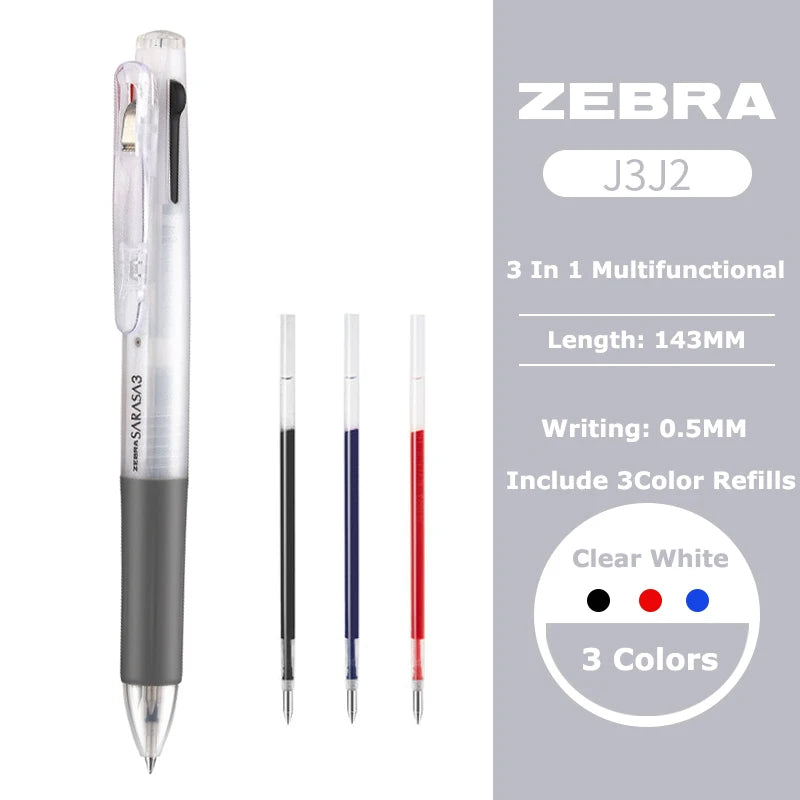 Zebra Sarasa 3-in-1 Gelstift – Japanischer Multifunktionsstift für Büro & Schule