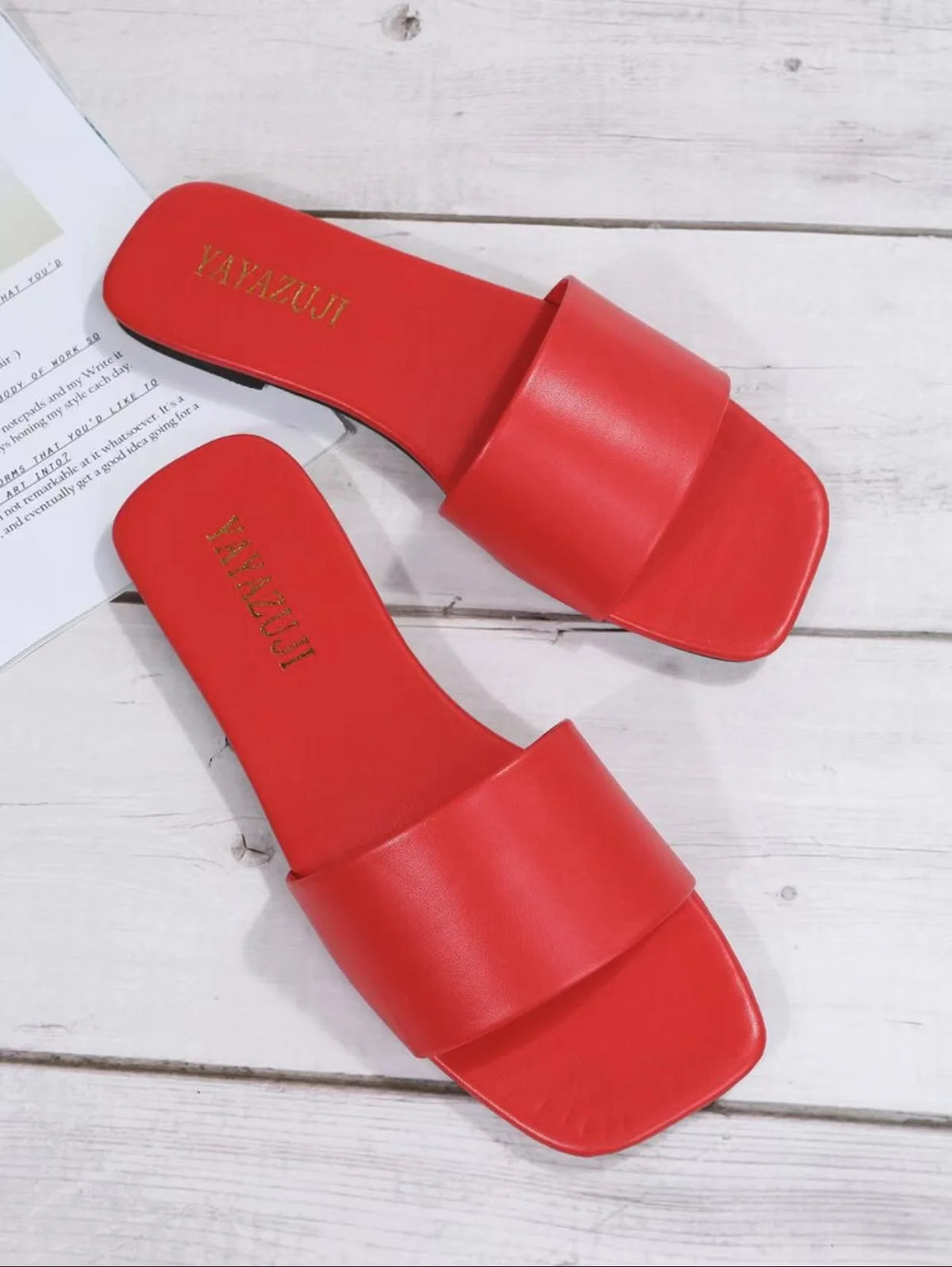 Damen Flachsandalen 2026 – Slip-On, Quadratische Zehenpartie | Strand & Alltag
