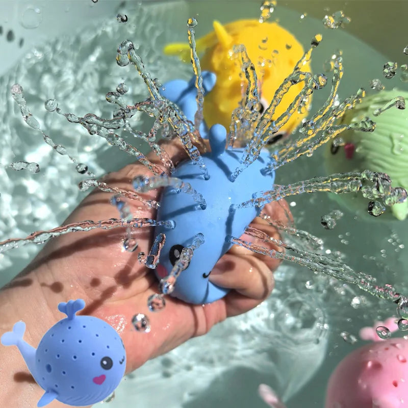 Badespielzeug Wal-Schwamm – Wasseraufsaugender Quetsch-Squishy für Kinder