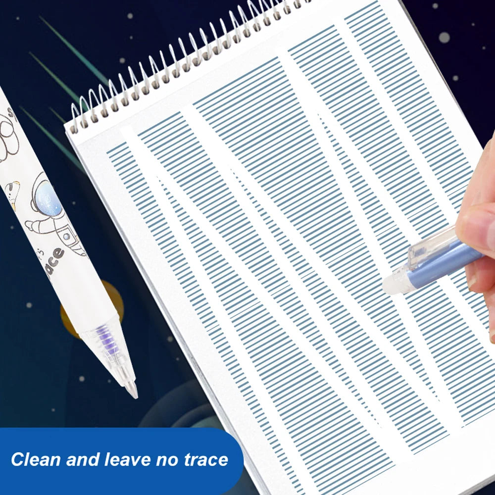 Astronaut Radierstift 6er-Set – 0,5 mm Gel-Tintenstift, ausradierbar, für Schule & Büro
