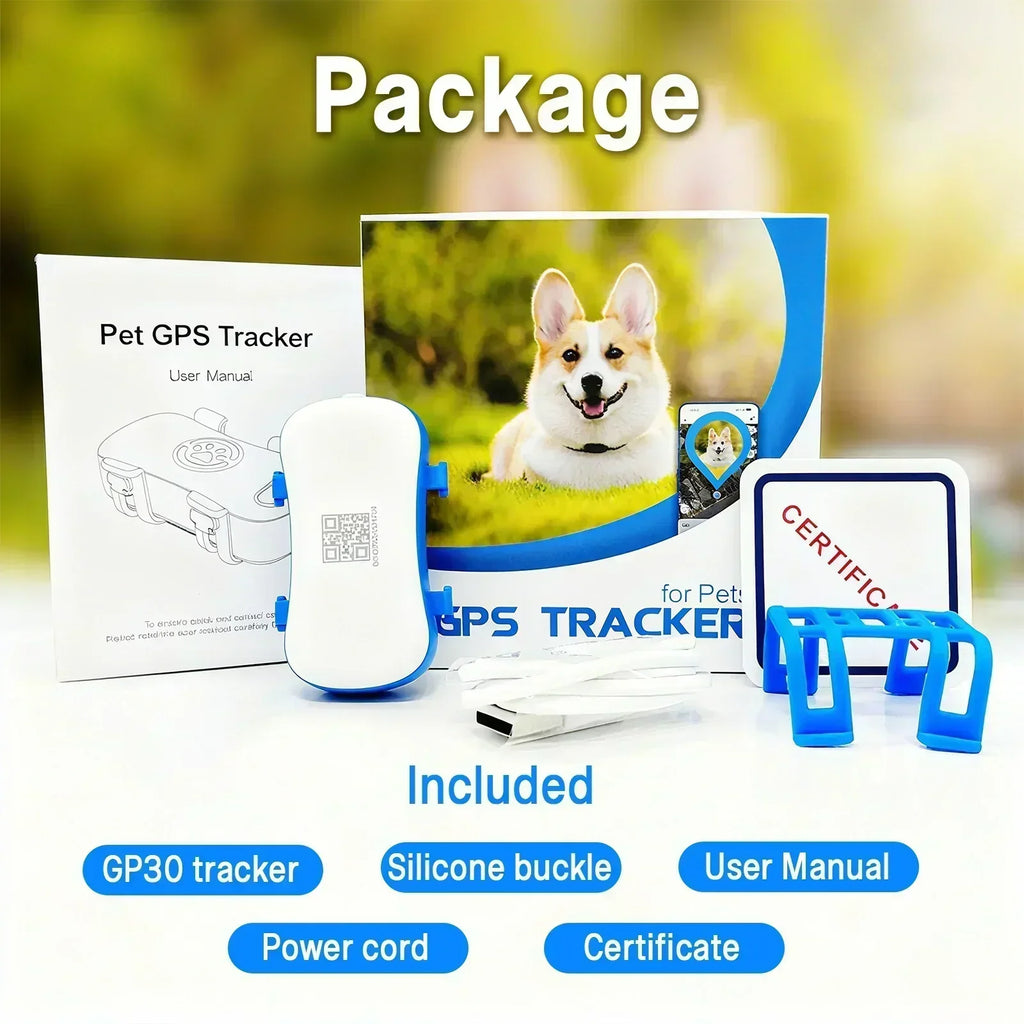 GPS Haustier-Tracker 4G – Echtzeit-Ortung für Hunde & Katzen, integrierte SIM, IP67, WLAN-Modus