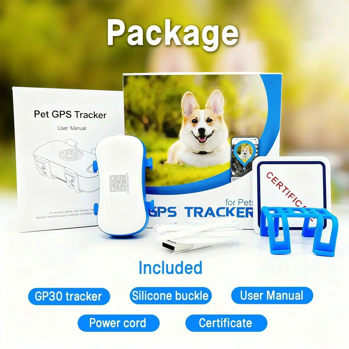 GPS Haustier-Tracker 4G – Echtzeit-Ortung für Hunde & Katzen, integrierte SIM, IP67, WLAN-Modus