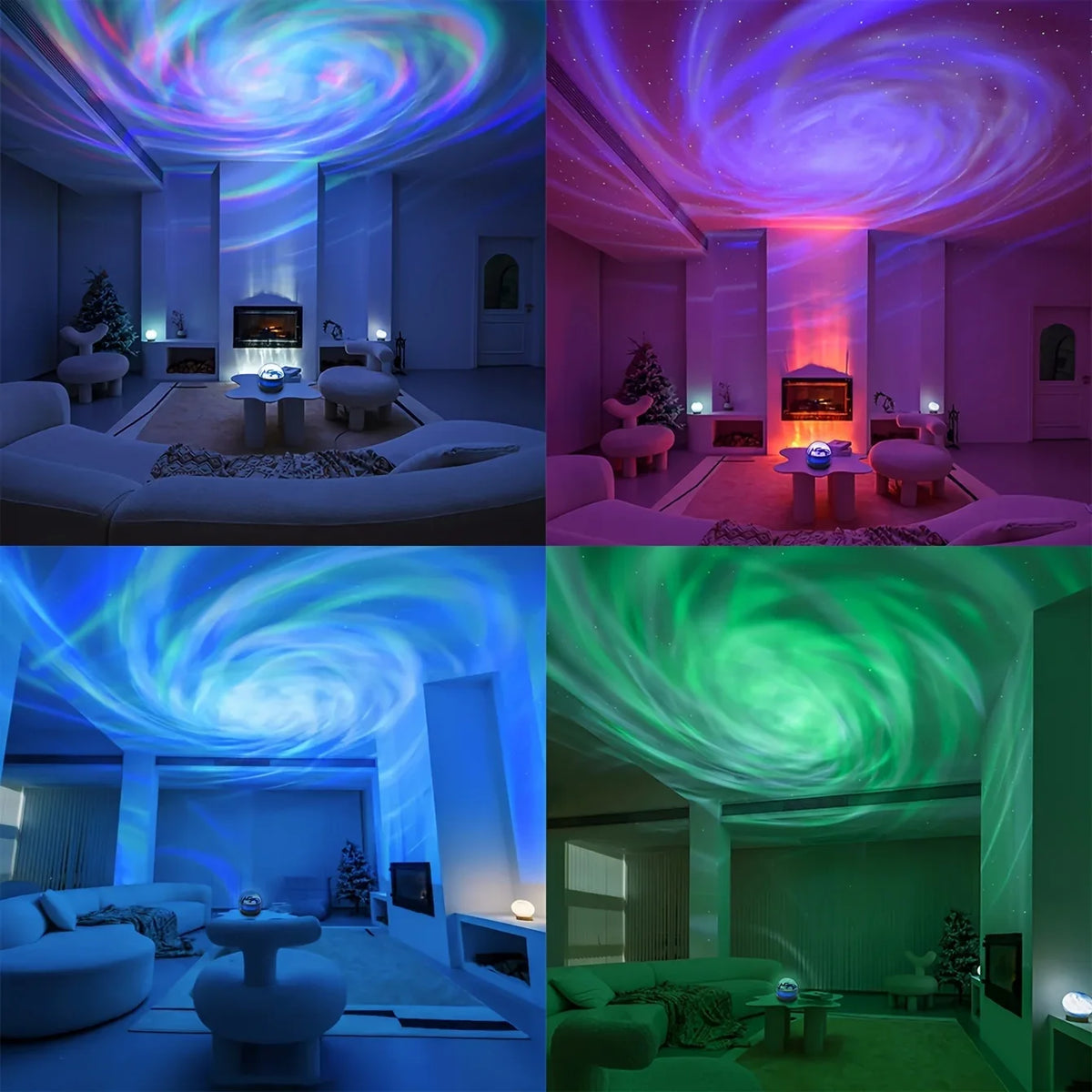 LED Sternenhimmel Projektor – Nordlicht, Aurora & Wassereffekte, mit/ohne Fernbedienung