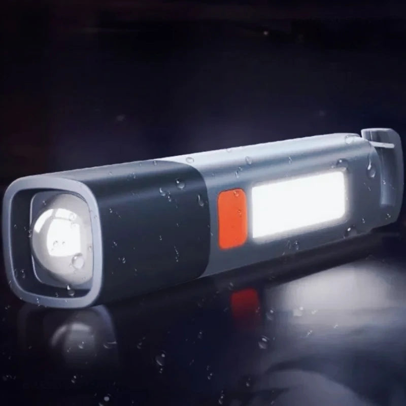 LED Taschenlampe 1200 Lumen – Zoombar, Wasserdicht, Wiederaufladbar, Flutlicht & Fernlicht