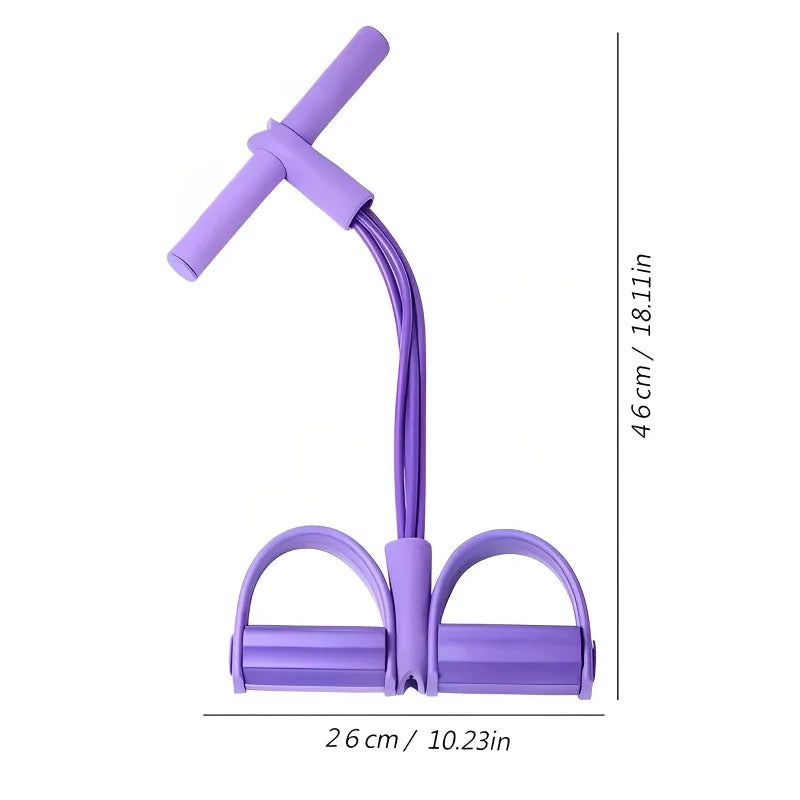 Pedal-Widerstandsband – 4-Rohr Zugseil für Yoga & Fitness