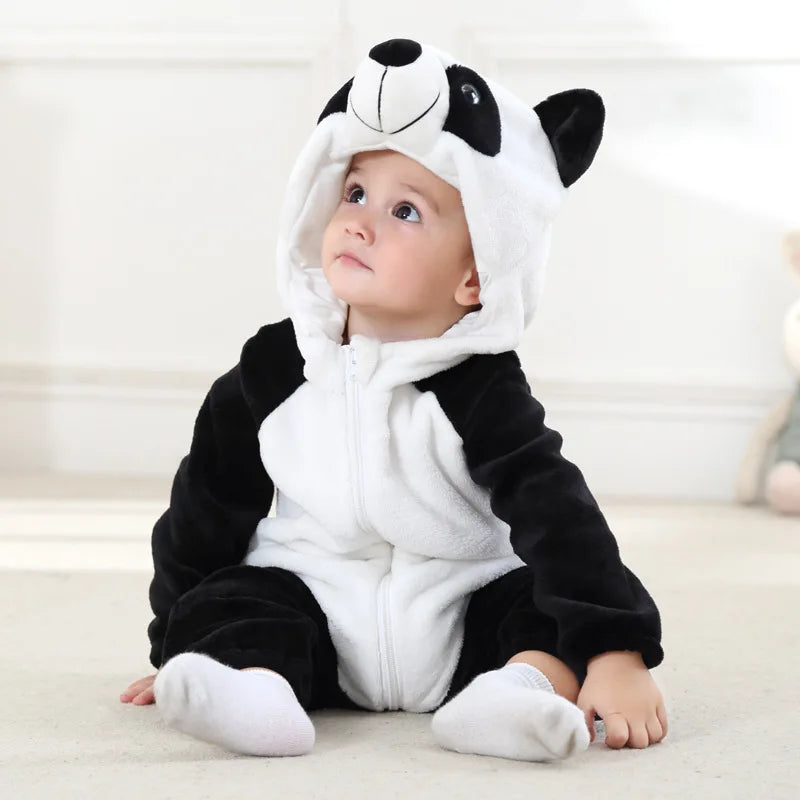 Baby Tier-Jumpsuit Strampler – Cosplay Kostüm für Kleinkinder, Flanell, Unisex (2–36 Monate)