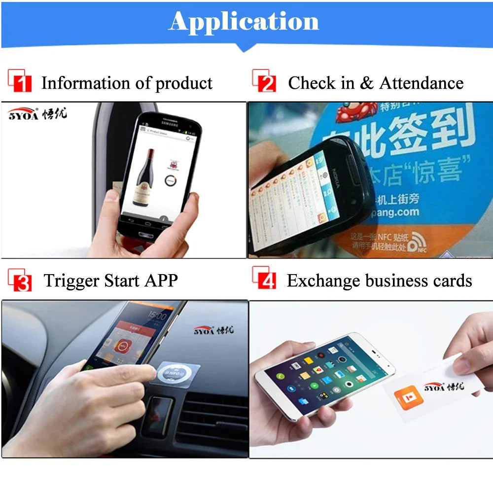 NFC NTAG215 Karten & Sticker – 13,56 MHz, 504 Bytes, für iOS Shortcuts, Huawei Share & mehr