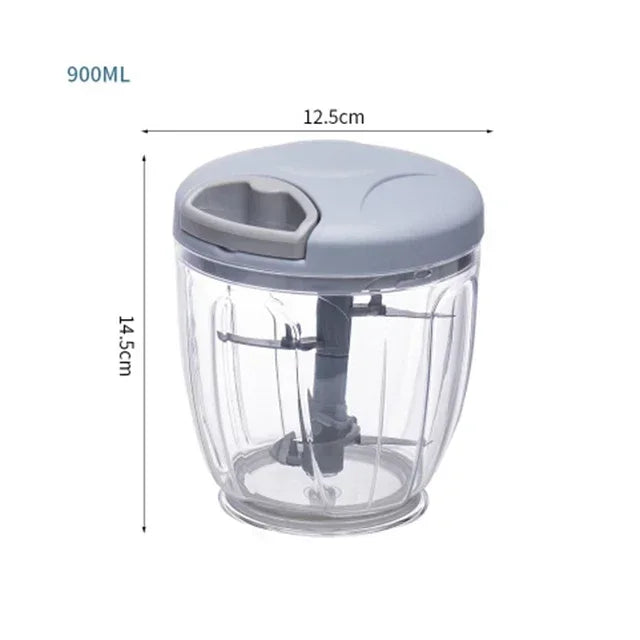 Manueller Knoblauch-Zerkleinerer & Gemüsehacker – 500 ml & 900 ml