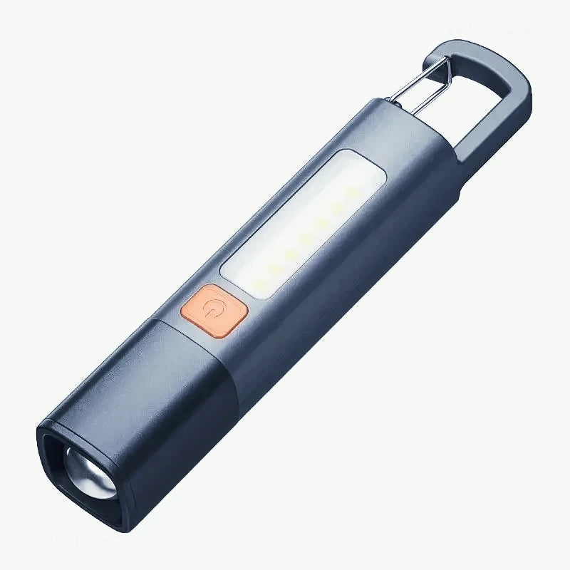 LED Taschenlampe 1200 Lumen – Zoombar, Wasserdicht, Wiederaufladbar, Flutlicht & Fernlicht