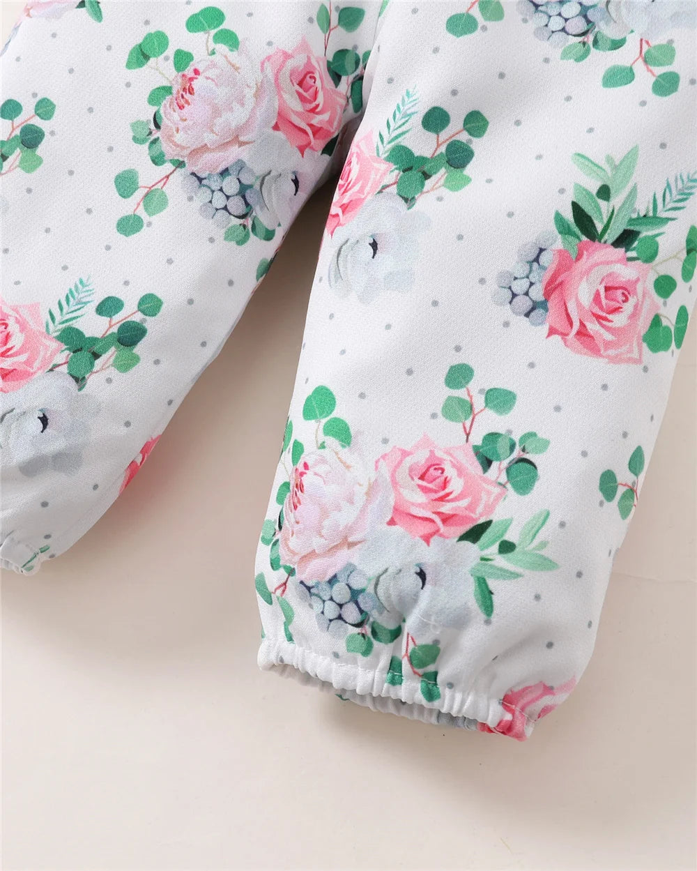 Baby Mädchen 3-teiliges Sommer-Set – Romper, Blumenhose & Haarband