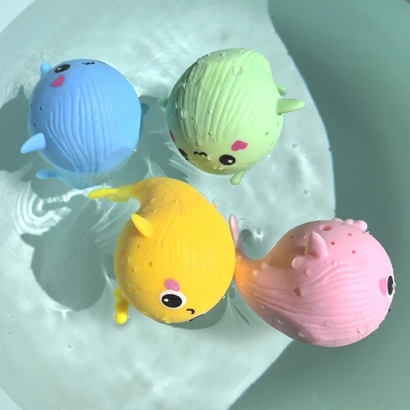 Badespielzeug Wal-Schwamm – Wasseraufsaugender Quetsch-Squishy für Kinder