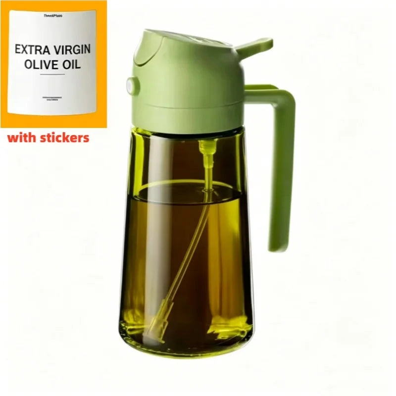 2-in-1 Öl-Sprühflasche aus Glas – 470 ml Olivenöl-Spender mit UV-Schutz