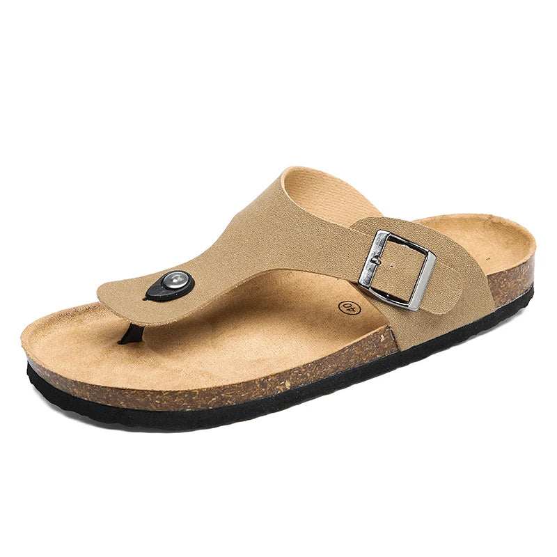 Herren Kork Sandalen – Bequeme Sommer Flip Flops im Birkenstock-Stil