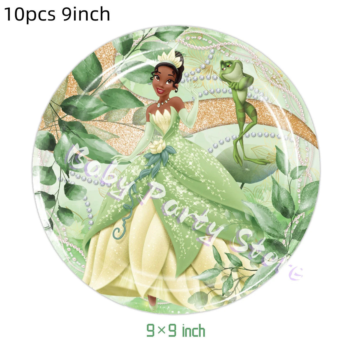 Frosch-Prinzessin Tiana Party-Set – Einweggeschirr für Kindergeburtstag