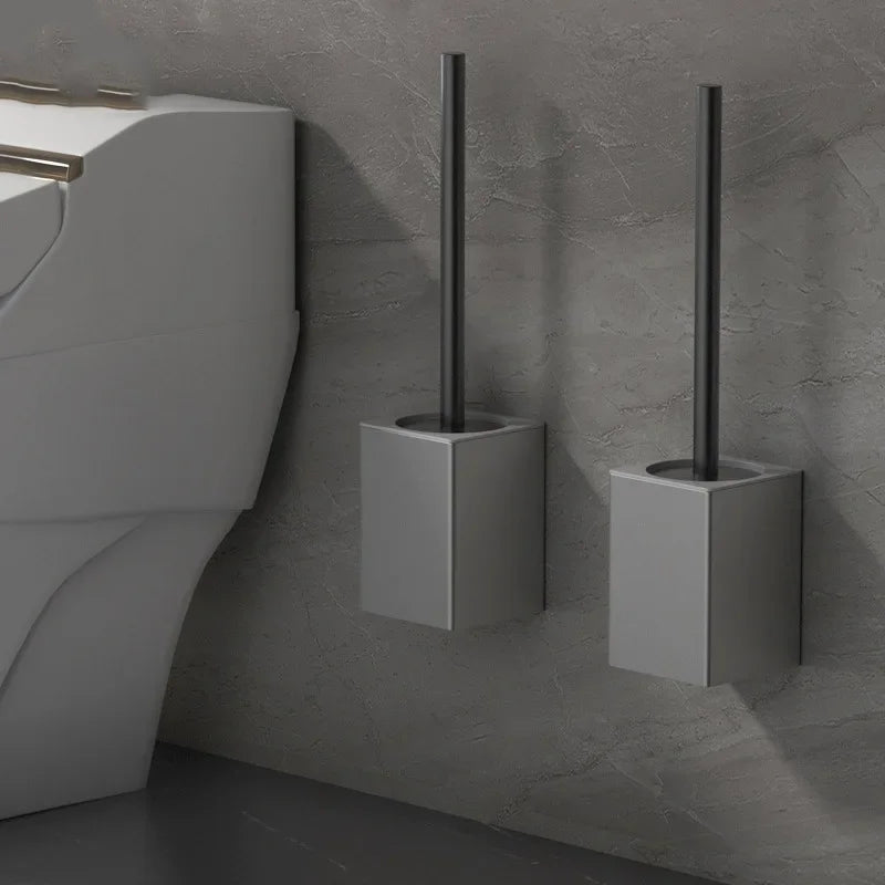WC-Bürste aus Aluminium – Wandmontage ohne Bohren