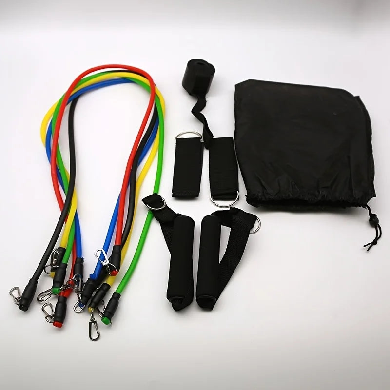 Widerstandsbänder Set 11-teilig – mit Türanker, Griffen, Knöchelschlaufen & Tasche
