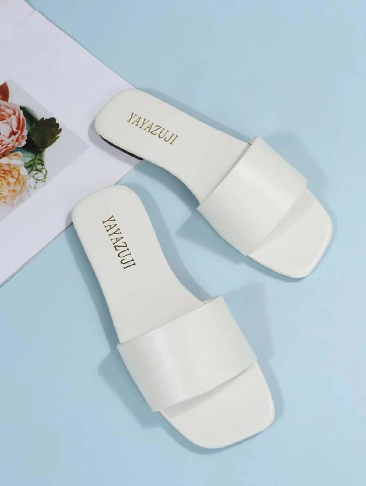 Damen Flachsandalen 2026 – Slip-On, Quadratische Zehenpartie | Strand & Alltag