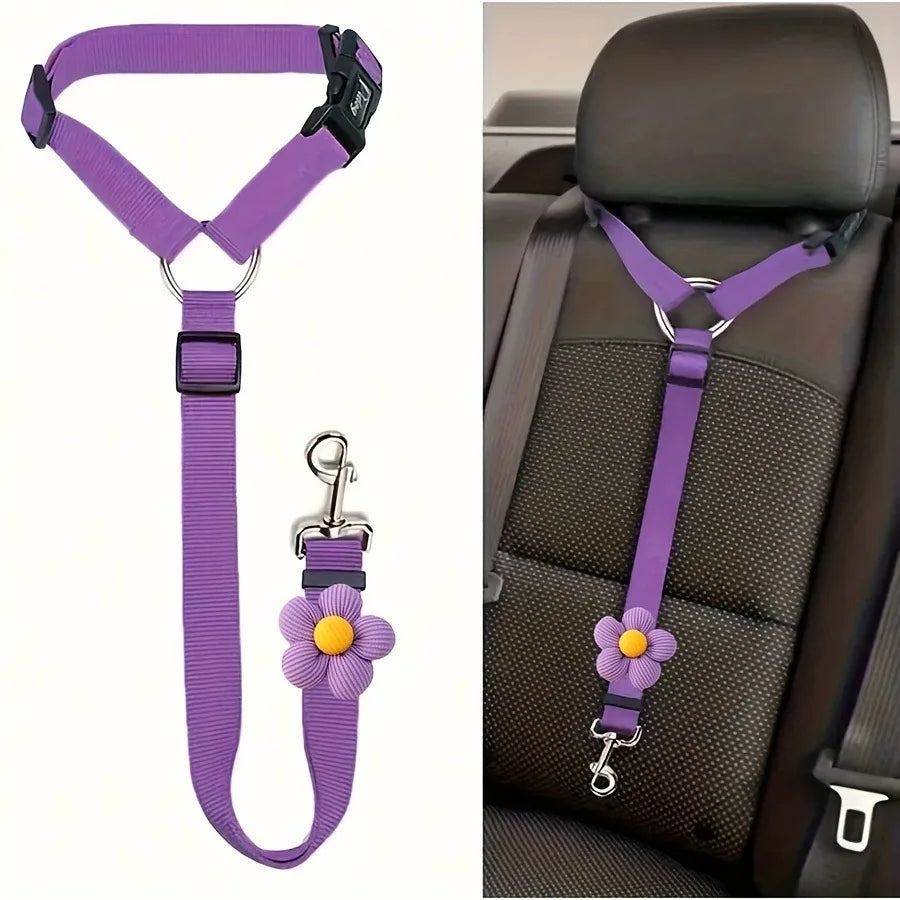 Hunde-Sicherheitsgurt fürs Auto – Verstellbare Nylon-Sicherheitsleine für Hunde