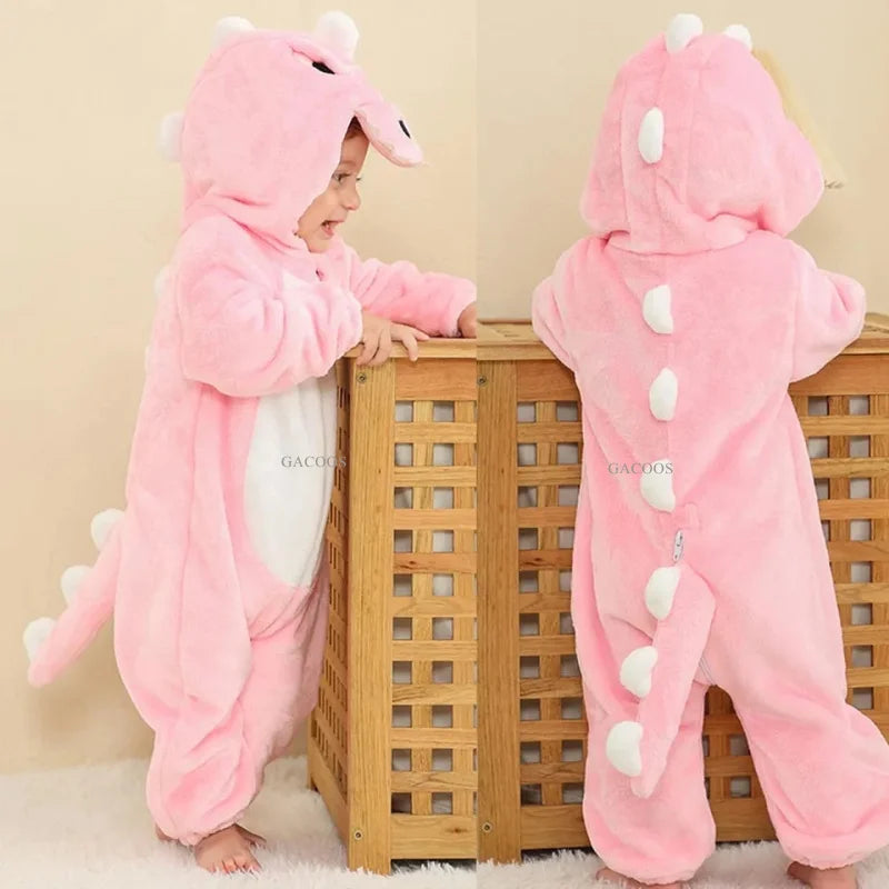 Baby Tier-Jumpsuit Strampler – Cosplay Kostüm für Kleinkinder, Flanell, Unisex (2–36 Monate)