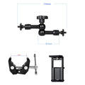 Tablet Autohalter Magic Arm 4–11 Zoll – 360° drehbar, Klemme, 1/4"-Adapter, für iPad & Smartphone
