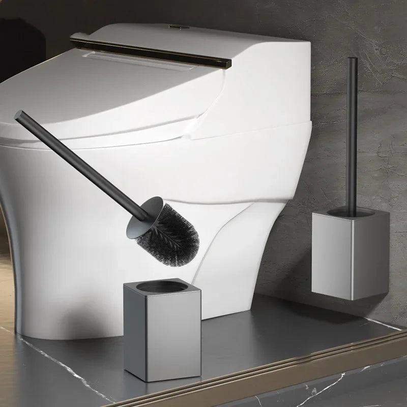 WC-Bürste aus Aluminium – Wandmontage ohne Bohren