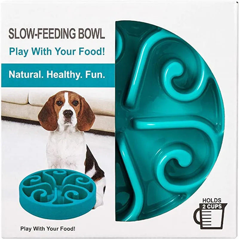 Hunde Slow Feeder Napf – Anti-Schling Fressnapf mit Maze-Design (rutschfest)