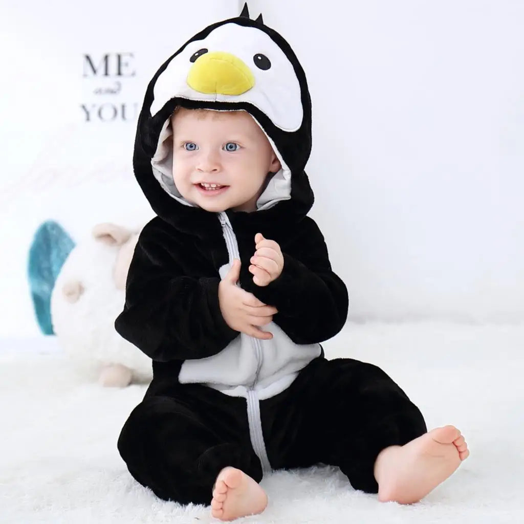 Baby Tier-Jumpsuit Strampler – Cosplay Kostüm für Kleinkinder, Flanell, Unisex (2–36 Monate)