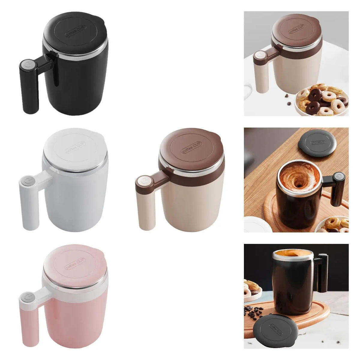 Selbstrührender Kaffeebecher 400ml – Elektrisch, USB-C, mit Deckel